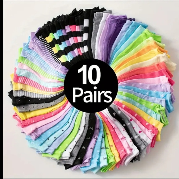 Other - 10 pairs Colorful Ankle Socks